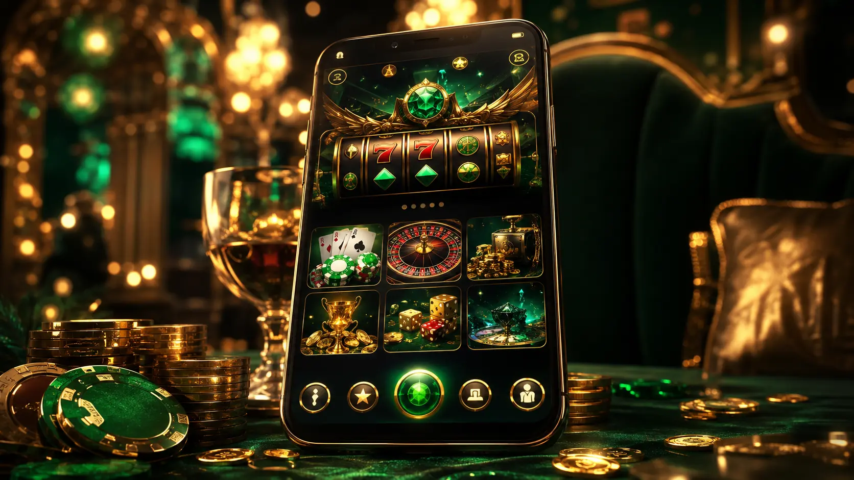 Ozwin pokies and live tables on a smartphone screen